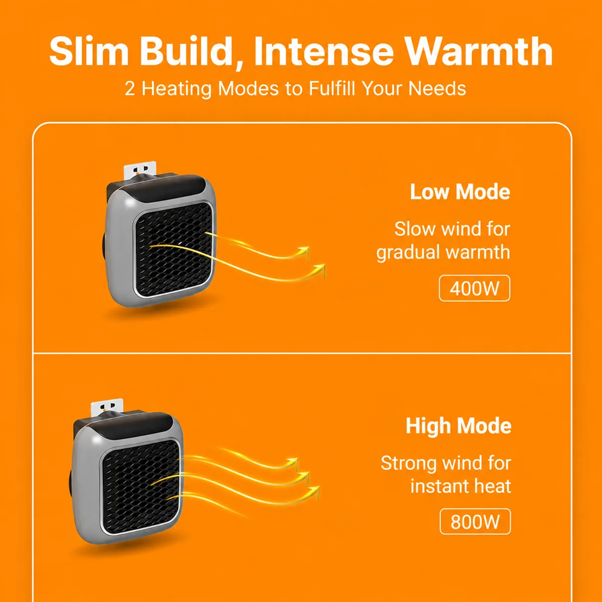 Pyrivo 400W and 800W heating modes