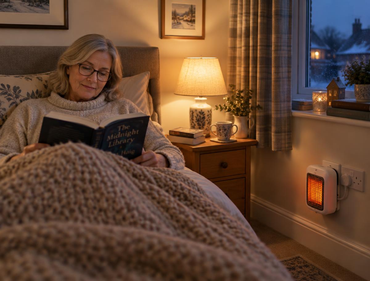Pyrivo heater in a bedroom